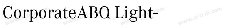 CorporateABQ Light字体转换